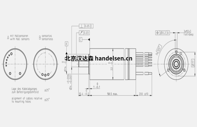 ECX TORQUE 22 L Ø22 mm，無(wú)刷，帶霍爾傳感器規(guī)格
