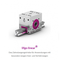 LEANTECHNIK 齒條齒輪箱lifgo?系列，有三種尺寸可供選擇