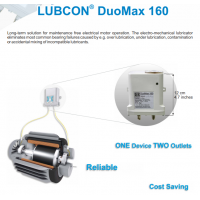 LUBCON DuoMax 160 堅固耐用的雙點潤滑裝置，用于電機的長期潤滑